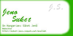 jeno suket business card